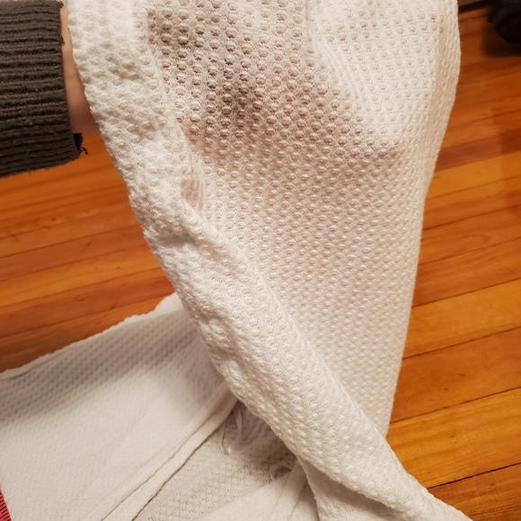 Aakaa oversized hooded sleeveless tunic sweater. White. Women size S. - Picture 7 of 12